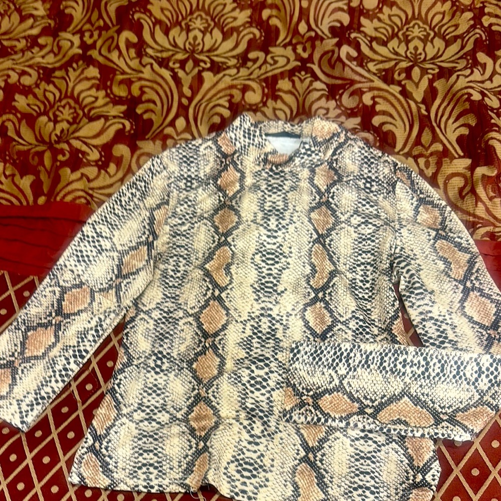 Chic Snake Print Blazer